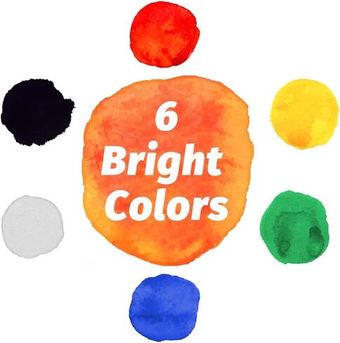 Finger Paint Set for Kids - Non-Toxic, Washable, and Safe Finger Paints for Toddlers - Perfect for Creative Play, Arts & Crafts, and Learning Activities (6, 6) in Saudi Arabia