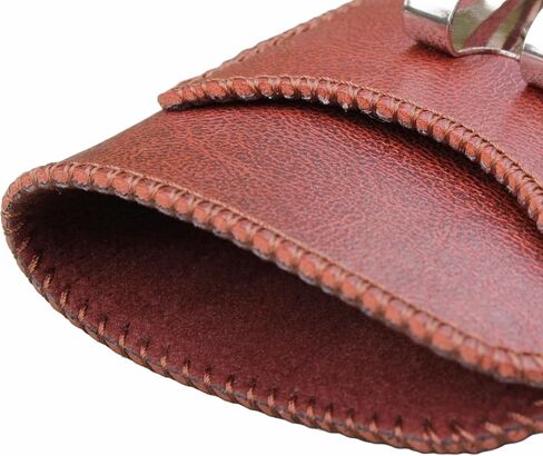 Orsus Soft Glasses Case with Belt Clip & Card Pocket, PU Leather Eyeglass Sunglasses Case Pouch Felt Lining in Kuwait
