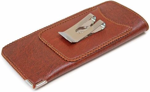 Orsus Soft Glasses Case with Belt Clip & Card Pocket, PU Leather Eyeglass Sunglasses Case Pouch Felt Lining in Kuwait