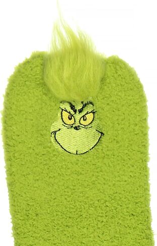 The Grinch Slipper Socks Matching Family Character Fuzzy Holiday Gripper Socks in Kuwait