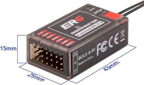 Radiomaster ER6 2.4G 6CH 100mw CRSF دعم الجهد القياس عن بعد واي فاي تحديث PWM استقبال للطائرات ذات الأجنحة الثابتة in Kuwait