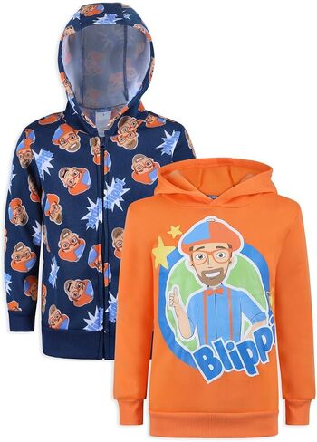 Blippi Boys Zip Up Hoodie and Pullover Hooded Sweatshirt for Toddlers and Big Kids in Saudi Arabia