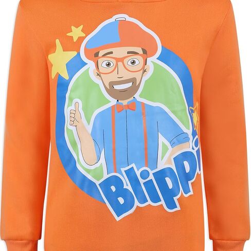 Blippi Boys Zip Up Hoodie and Pullover Hooded Sweatshirt for Toddlers and Big Kids in Saudi Arabia