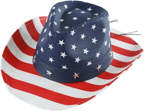Western Cowboy Cowgirl Outback Straw Hat Printed for Men and Women with Shapeable Wide Brim in Kuwait