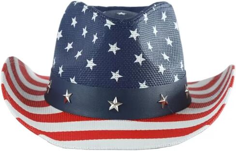 Western Cowboy Cowgirl Outback Straw Hat Printed for Men and Women with Shapeable Wide Brim in Kuwait