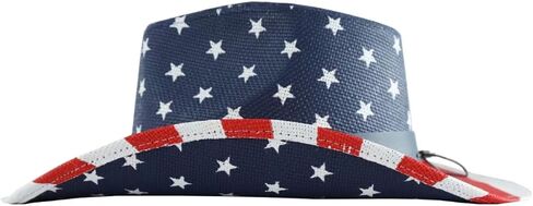 Western Cowboy Cowgirl Outback Straw Hat Printed for Men and Women with Shapeable Wide Brim in Kuwait