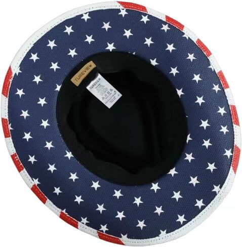 Western Cowboy Cowgirl Outback Straw Hat Printed for Men and Women with Shapeable Wide Brim in Kuwait