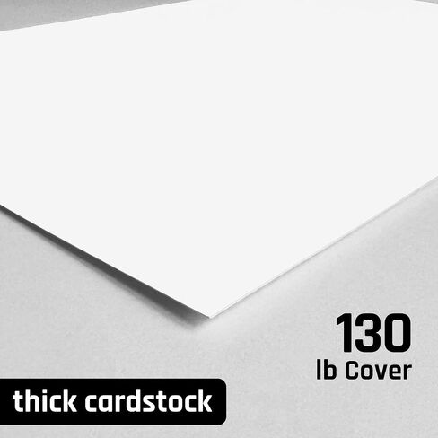 20 Sheets, 130 lb (350 gsm) - Thick Heavy White Cardstock, Heavyweight Cardboard Paper - 8.5 x 11 inches in Saudi Arabia