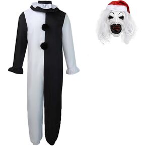 2024 Terrifier 3 Art The Clown Costume for Adults Men Bodysuit with Mask