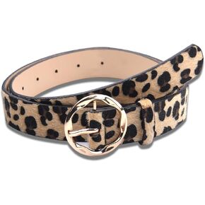 Animal Zebra Leopard Print Belt Waist for Women Leather Wide Belt Leopard Zebra Belt for Pants Jeans