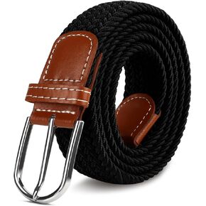 Multicolored Woven Stretch Belt for Men and Women, Braided Elastic Golf Belts Jeans Casual Pants Sport Belt
