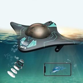 GoolRC RC Boat with Camera for Kids and Adults, 6CH Remote Control Boat for Pools & Lakes, App Wireless Control Waterproof RC Camera Boat for Boys Age 8+