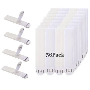 36 Pairs(72 Strips) Large Picture Hanging Strips, Heavy Duty Picture Hangers Hang Pictures on Wall Without Nails, Damage Free Wall Fastener Tape Adhesive Strips for Frame Hanging Pictures
