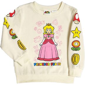 Princess Peach Little & Big Girls Long Sleeve Fleece Top