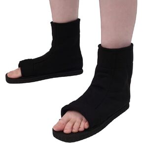 أحذية النينجا التأثيرية للرجال والنساء باللون الأسود للعب دور الهالوين مفتوحة من الأمام وقصيرة بسحاب (40/41) in Kuwait