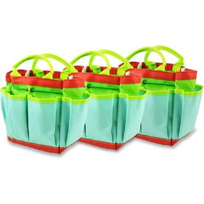 Kids Garden Tools, Rake and Shovel Set, 7 Pieces Gardening Tools for Yard, Beach, Camping Play, Outside Toys for Kids Ages 3 up Gift