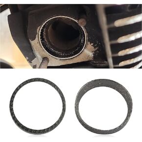 2PCS Exhaust Gasket for Motorcycle Exhaust Pipe,Wire and Graphite Exhaust Flange Gasket&Donut Gasket,Motorcycle Accessories Compatible with Harley Davidson Manufactured After 1984