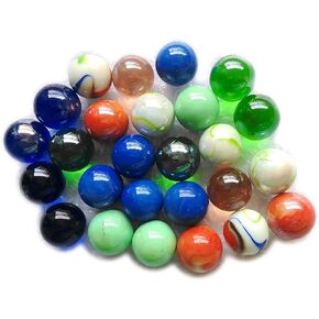 12pieces Assorted Color 1" Shooter Marbles, Glass Marbles Assorted Colors Round Marbles Toy, Variety of Patterns Marbles Bulk for Kids Marble Games, DIY and Home Decoration