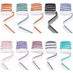 INFUNLY 10 Colors Book Binding Headbands DIY Book Binding Endbands 2 Yards x 0.59" Wide Book Binding Ribbon for Beginners Cuttable Book Binding Cloth Kit for Bookbinding Book Decor Repair