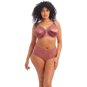 Elomi Cate Embroidered Full Cup Banded Underwire Bra (4030),44HH,Black