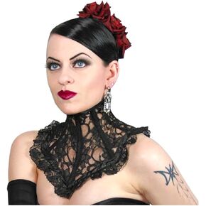 L'VOW للنساء ذو ​​الياقة القوطية وعصر النهضة برباط وياقة فيكتورية ورقبة مشد وقلادة لمصاصي الدماء إكسسوارات تنكرية in Kuwait