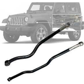 Rear+Front Adjustable Forged Track Bar for 0-6" Lift Compatible with 2007-2018 Jeep Wrangler JK 2.5" 3" 4" 5" 6" Custom Suspension Body Panhard Bar Kit
