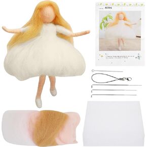 Needle Felting Kit Beginner - Starter Needle Felt Kits for Adults Wool Felting Kit Including Wool Roving, Felting Pad, Felting Needles and Instructions, DIY Felting Craft Projects, Hamster Ballet