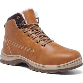 Mens Snow Boots Winter Warm Fur Lined Shoes Non-Slip Insulated Outdoor Hiking Boot