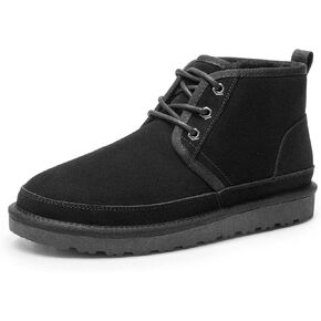 Bruno Marc Men's Winter Snow Boots FuzzyGo Cozy Suede Leather Cold Weather Warm Outdoor Casual Ankle Boots