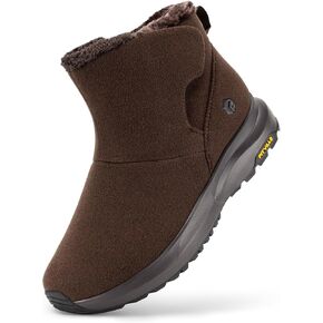 FitVille Mens Wide Winter Boots Thick Fur Lined Boots Lightweight Winter Wide Width Boots Outdoor Mens Snow Boots