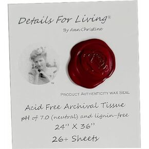 26+ Large Sheets Un-Buffered Acid, Sulfur & Lignin Free ARCHIVAL Tissue Paper 24x36in. Properly Pack & Store Your Textiles, Silver, Photos, Art & Much More.