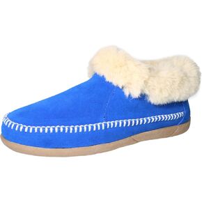 PEDOQU Women Boots Slipper Leather Upper Sheepskin Insole Lining Memory Foam Rubber Soles Indoor Outdoor House Slipper