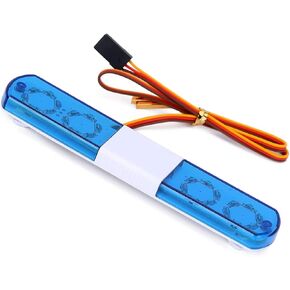 RC Car Alarming Light,WONFAST RC Model LED Police Night Light Bar Flash Lamp Compatible with 1/10 1/8 RC Model Car for HSP Tamiya CC01 Axial SCX10(Yellow)