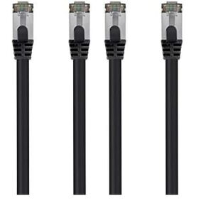Monoprice Cat8 26AWG S/FTP Ethernet Network Cable - 25 Feet - Blue, 2GHz, 40Gbps, 3dB Headroom, Pure Bare Copper, PVC - Entegrade Series
