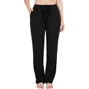 سروال بيجاما نسائي رائع من الخيزران سروال Pj غير رسمي مع جيوب مريح صالة النوم قيعان تجريب اليوغا Sweatpants in Kuwait