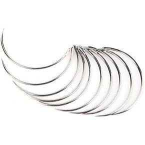 Xinjincang 10pcs Silver Veterinary Suture Needles for Animal Surgical Needle and Fur Sew Tool 1028 Sewing Machine Needles Sewing Notions and Supplies