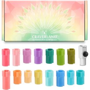 Ultimate Pen Adapters Set for Cricut Maker 3/Maker/Venture/Explore 3/Explore/Air 2/Air,15 Quick Insert-to-Go Adapters Holders with an Universal Pen Adapter Set,Fit All Pens Less Than 0.5in