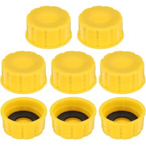 HARFINGTON 8pcs Gas Can Cap, Coarse Thread Gas Cap Replacement Gas Can Lid for Gasoline Gas Water Can, Yellow