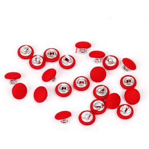 Fabric Cloth Covered Button,12.5mm Sewing Buttons with Metal Shank Buttons for Crafts,Clothes Sewing (Beige,24pcs)