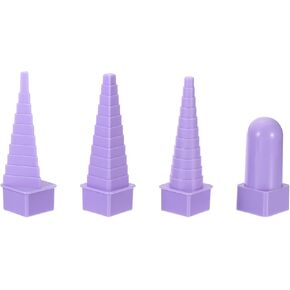 PATIKIL Quilling Border Set, 4 Pack Paper Strips Shape Making Curling Rolling Tool for DIY Art Crafts, Purple