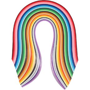 PATIKIL 500pcs Quilling Strips Paper 1/8"(3mm) 54cm Origami Paper Quilling Strip for Art DIY Hand Craft 50 Colors