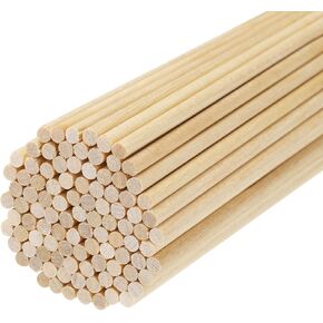 MECCANIXITY Wood Sticks Dowel Rod Unfinished Hardwood Stick Craft Twigs Log Stick for DIY Crafts