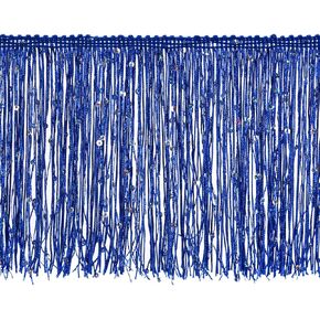 uxcell 1 Yard of 15cm/6" Sequin Fringe Trim Sparkling DIY Fringe Tassel Trim Ribbon for Costume Clothes DIY Sewing Crafts Decoration, (3.28 ft/1m) Blue
