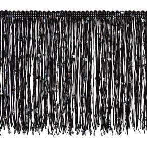 uxcell 1 Yard of 15cm/6" Sequin Fringe Trim Sparkling DIY Fringe Tassel Trim Ribbon for Costume Clothes DIY Sewing Crafts Decoration, (3.28 ft/1m) Blue