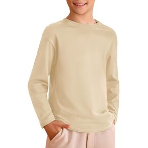Haloumoning Kids Boys Long Sleeve Crewneck T-Shirts Tee Tops 5-14 Years