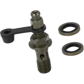 M10x1.25mm Banjo Bolt Bleeder Screw Fuel Line Adapter Fitting Set for Motorcycle Brake Master Cylinder Auto Replacement Parts