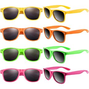 MIAHART Kids Sunglasses Neon Colors Party Favors for Boys and Girls Summer Beach Pool Birthday Graduation Party Gifts