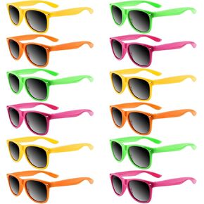MIAHART Kids Sunglasses Neon Colors Party Favors for Boys and Girls Summer Beach Pool Birthday Graduation Party Gifts