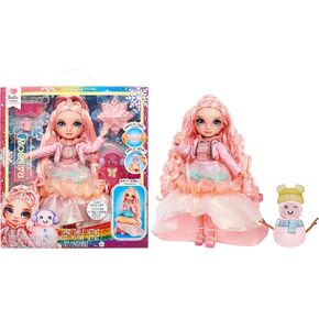 Rainbow High Winter Wonderland Bella - Pink 11" Fashion Doll with Magic Snow Hidden in Fashion That Puffs Up with Water, and Snowman Kit, Great Gift for Kids 4-12 Years Old