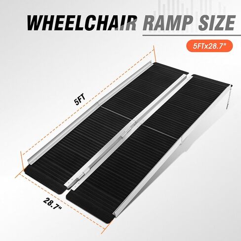 DNA MOTORING 79in 2pc Aluminium Ramps for Pickup Trucks, 1200lbs Capacity Versatile Loading Ramp for Hand Truck, Bicycle, Motorcycle, ATV, TOOLS-00617 in Saudi Arabia